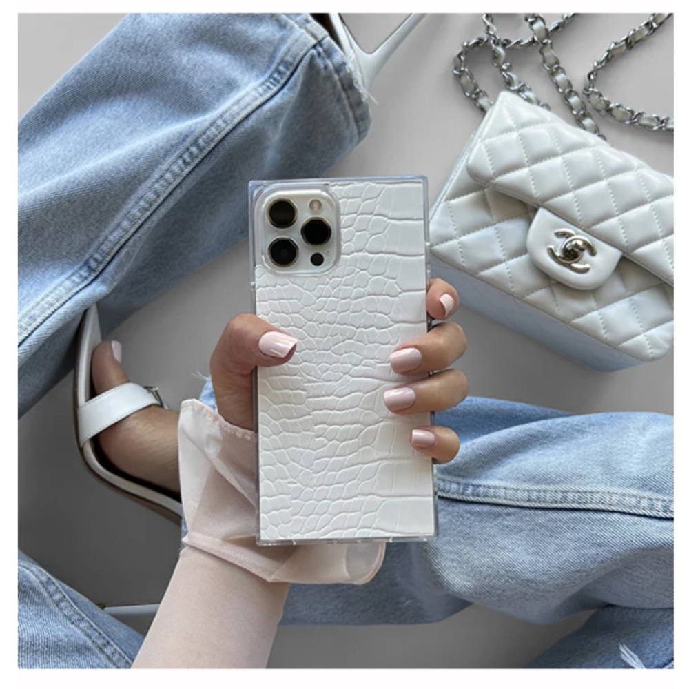 Flaunt Galaxy S23 Faux. Croc Rectangle Case